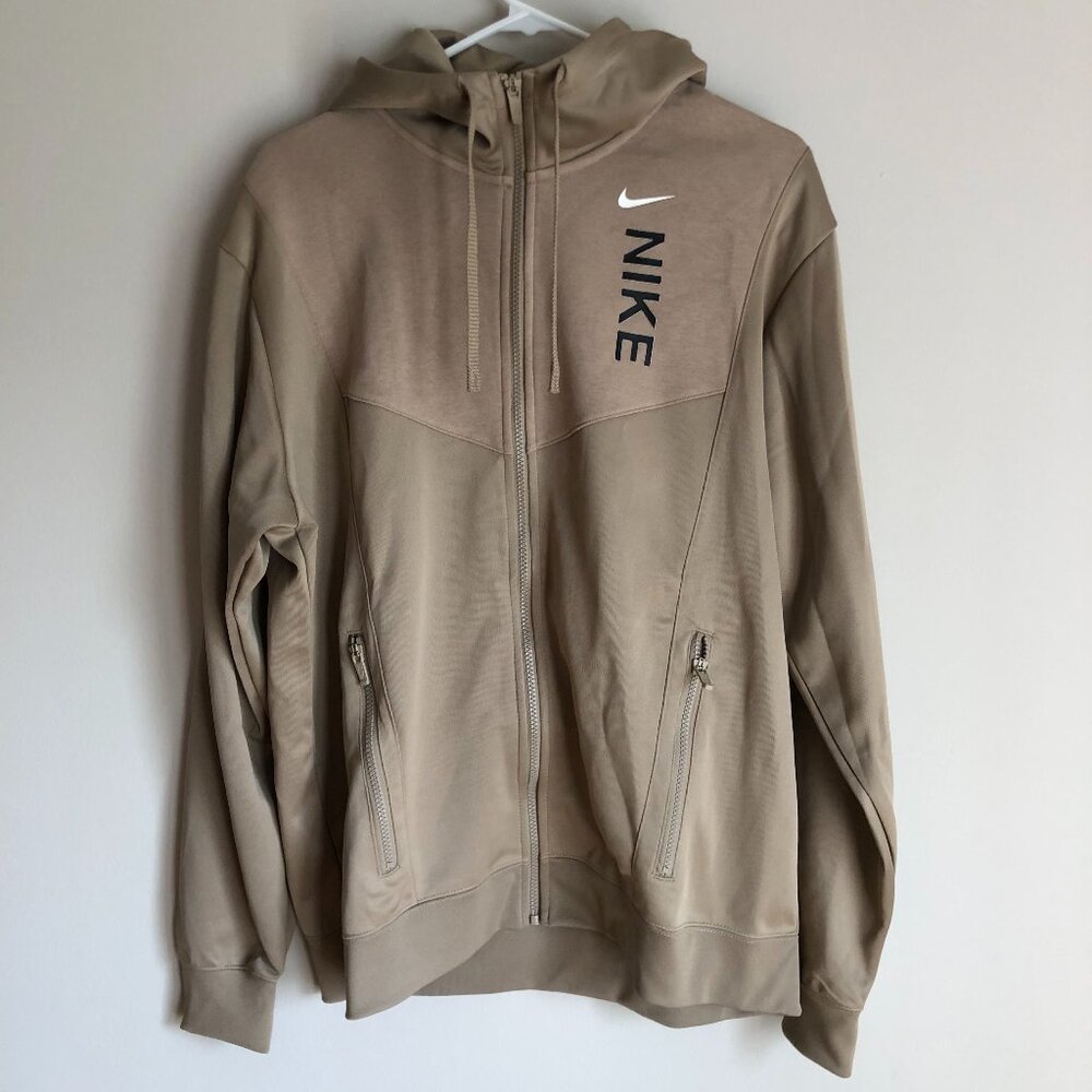 Nike DV2327-247 Men's Large Hybrid Full-Zip Hoodie Tan